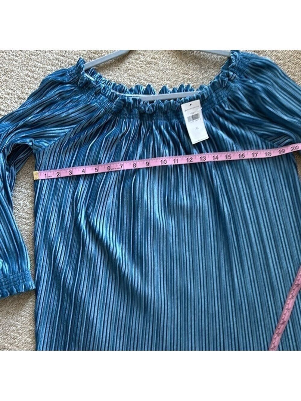 NWT Banana Republic Off The Shoulder Velvet Pleated Too - Picture 3 of 12
